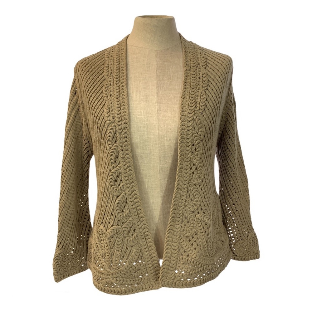 Chico’s 100% cotton sweater cardigan shrug sz 0